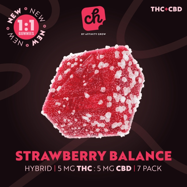RSO Strawberry Balance 1:1 CBD Gummies (7 x 5mg)
